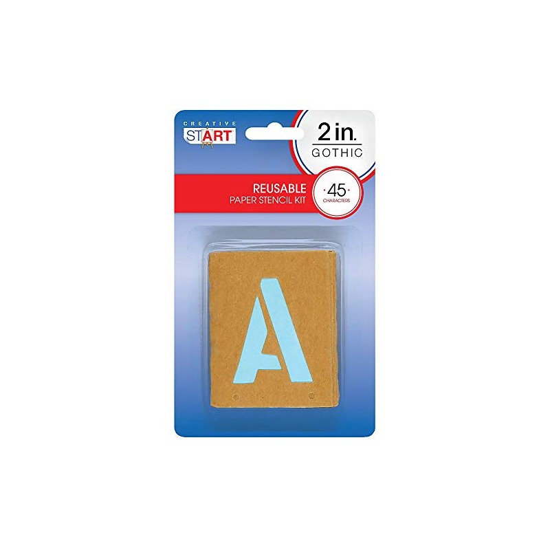 Creative Start® Reusable Stencil, Letters, Numbers and Characters, 2", Gothic