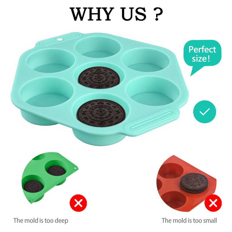 Actvty Round Chocolate Covered Cookie Molds, 3 Pcs Cylinder Chocolate