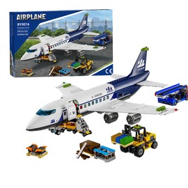 APAWR City Helicopter Passenger Airplane Building Set， 922PCS Plane Building Blocks with Airport, Planes Model Toys Gifts for Adults Boys Girls Age 6+