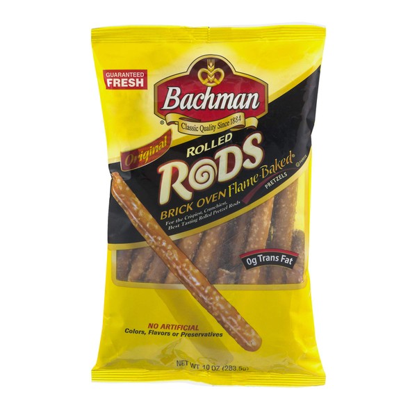 Bachman Original Rolled Rods Baked Pretzels, 10 Oz. (Pack of 12)