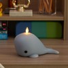Luminara Celestial Blue Whale Figural Flameless Candle Real Wax Moving