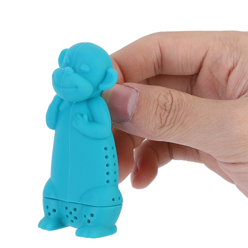 2Pcs Cute Cartoon Monkey Shape Silicone Tea Filter Infuser Strainer
