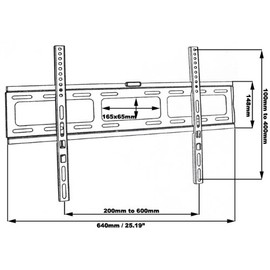 Best View Mounts Flush Mount Television Mount, Black (BEST-63)