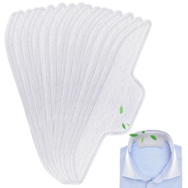 Tmsek 50Pcs Sweat Pads for Collar Protectors for Mens Shirts, Disposable Sweat Pads for Women, Large Shirt Neck Collar Protector Tape, Unflavored Invisible Liner Patches Against Sweat Stain (1Pack)