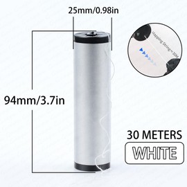 Tattoo Brow Mapping Threading Cord, 100 ft Bottles, Pre-Dyed Eyebrow Mapping String Thread for Permanent Make-Up, Microblading Accessories, Marking Symmetrical Brows (1 Piece, Creamy White)