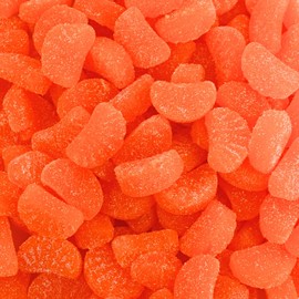 Bright Orange Slices Candy - Sugar Dusted Fruit Shaped Jellies, Candied All Orange Old Fashioned Fruit Slices Jelly Candy - by Queen City Candy Cave (3 Pound)