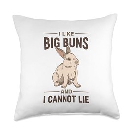 Rabbit Lover Design with Flemish Giant Throw Pillow