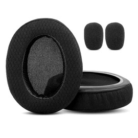 Cloud Stinger Ohrpolster TaiZiChangQin Upgrade Ohrpolster Ohrpolster Ersatz Kompatibel mit HyperX Cloud (CloudX) Stinger Core Wireless / 7.1 Gaming Kopfhörer Stoff Ohrpolster