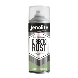 JENOLITE Directorust Gloss Spray Paint | SAGE GREEN | 400ml (13.52 oz) | Direct To Rust Spray Paint For Metal | Multi Surface Gloss Spray Paint For Wood, Metal, Plastic, Ceramic | RAL7494C