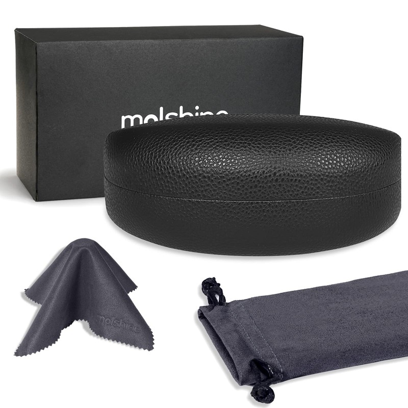 molshine Hard Shell Sunglasses Case,Classic Large Glasses Case for Sunglass,Eyeglasses