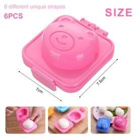 QEEQPF 6 pieces moulds for boiled eggs, sushi rice balls, bento accessories, DIY tools, suitable for home kitchens, schools, nurseries and outdoor camping