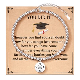 JOGDIAM College Graduation Gifts for Her£¬Compass Bracelet 8th Grade Cool High School 2023 Graduation Gifts for Daughter Granddaugther Best Friend