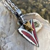 Wolf Arrowhead Necklace - Wolf Protection Necklace - Stainless Steel