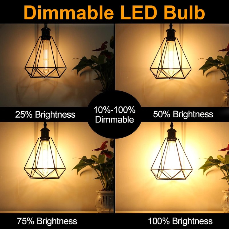 7.3 Inch T10 LED Bulb 6W (Equal 60W), Jacqueny 6PCS