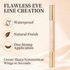 Winged Eyeliner Stamp, 3 in 1 Waterproof Eyeliner Liquid Liner