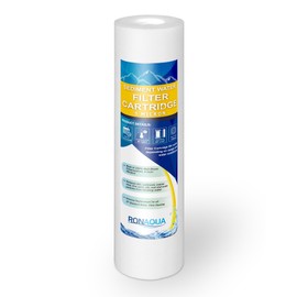 Sediment Water Filter Cartridge by Ronaqua 10"x 2.5", Four Layers of Filtration, Removes Sand, Dirt, Silt, Rust, made from Polypropylene (1 Pack, 5 Microns)