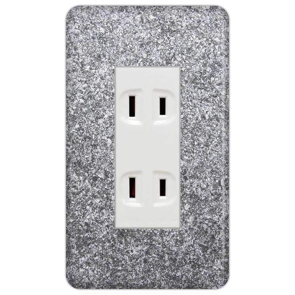 Panasonic WTF7003W [Cosmo Series Wide 21] Outlet Plate [1 Row for 3 Cos] Outlet Cover, Switch Plate, Stone Pattern, 30 Design, No. 003, Made in Japan