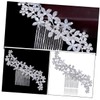 Baluue 2pcs Rhinestone Hair Combs for Weddings Elegant Crystal Headpiece