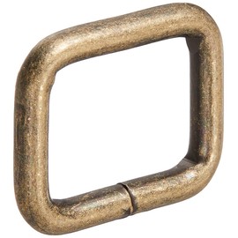 Ichinen Access Family Tool 56660 Square Can, Inner Dimensions 0.6 x 0.5 inches (15 x 12 mm), Wire Diameter 0.1 inches (3 mm), Antique Gold, 20 Pieces