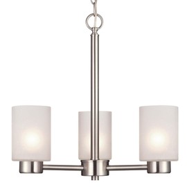 Westinghouse Lighting 6227500 Sylvestre Chandelier, 3-Light, Brushed Nickel