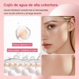 Boqilyne Base De Maquillaje En Cojín De Alta Cobertura Tono Blanco marfil
