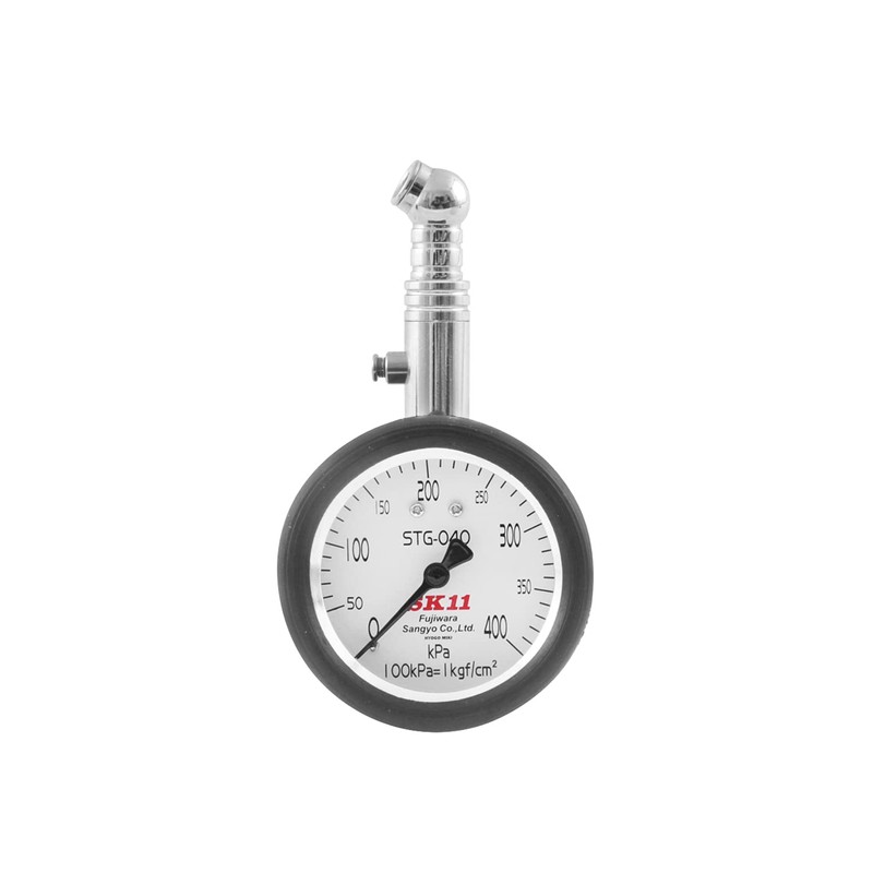SK11 G-040 Tire Gauge, 400K, Analog Stainless Steel, Measuring Range: