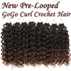 Lanse Gogo Curl Crochet Hair 14 Inch 8 Packs Ombre