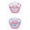NUK 2 Pack Orthodontic Pacifier Girl Pink Crowns And Bows
