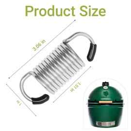 Big Green Egg Hinge Spring Replacement - Heavy Duty 304 Stainless Steel Lid Support for Kamado Grill - Fits MiniMax, Large, XL, XXL Models (2-Pack)