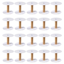 20pcs Empty Paper Thread Spools Removable Wire Weaving Bobbins for Yarn Ribbon Embroidery Sewing DIY Crafts,(6.8 x 10cm)