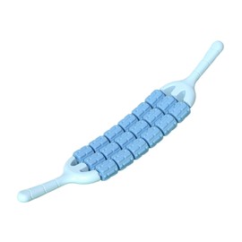 SM SunniMix Massage Roller Stick Fitness Three Row Multiuse Comfortable Massage Tool Muscle Roller for Buttocks Calf Waist Back Shoulders, blue