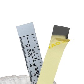 WIN TAPE Pack of 5pcs 12 Inches 30 Centimeters Short Adhesive Table Sticky Measuring Tape Ruler Self-Adhesive Tape Measure (Inches/CM)