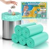 Biodegradable Medium Trash Bags 8 Gallon - Compostable Clear Green