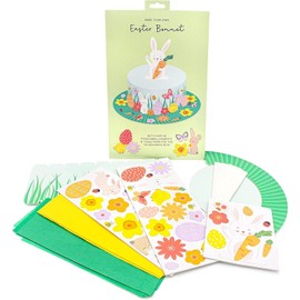2 Pack Make Your Own Easter Bonnet Kit – Fun Craft Activity for Kids, Perfect for Easter Bonnet Parade & School Competitions, Includes Stickers & Tissue Paper (Eco-Friendly & Recyclable)