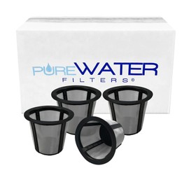 PureWater Filters Pack of 4 Filter Basket Replacements Designed to be Compatible With Keurig My K-Cup Reusable Coffee Brewer Machines