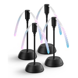 Edvision 4Pack Food Fan for Table, AA Battery Powered Food Fan, Portable Fan with Flexible Gooseneck and Soft Blades, Soundless Table Fan for BBQ, Picnic, Party, Patio, Kitchen and Restaurants, Black