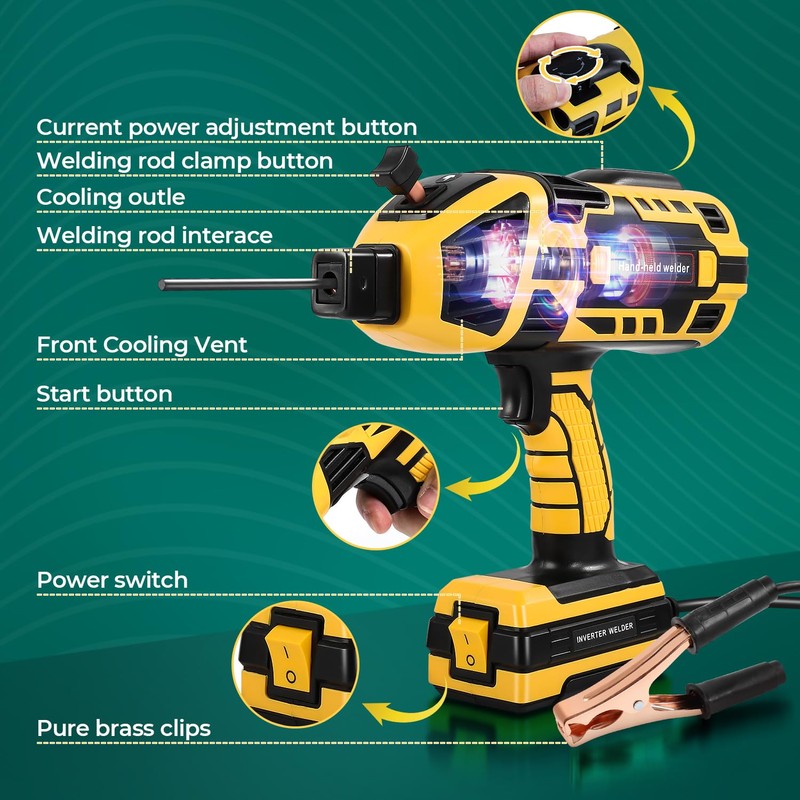 Portable Welder Machine 110V Handheld Welder Machine with IGBT Inverter