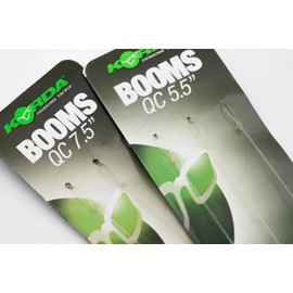 Korda Stiff QC Booms 25lb - Ready-Tied Fishing Booms for Carp Ronnie Rig | 7.5” Long | Pack of 3 Carp Fishing Tackle