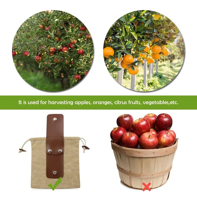 Asenie Foraging Bag (Khaki) Waxed Canvas Pouch for Outdoor Activities
