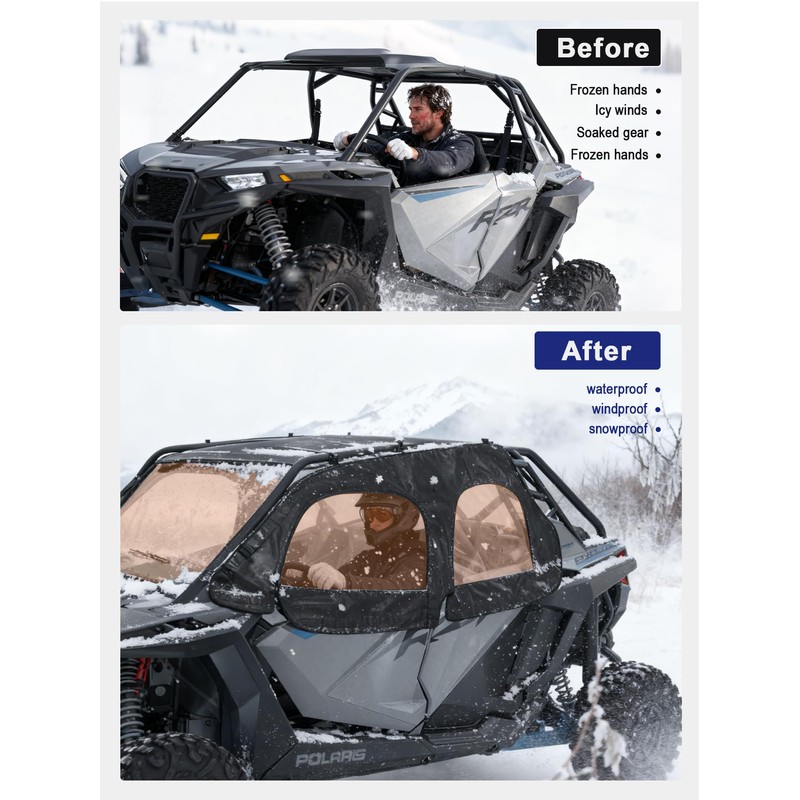 ZIDIYORUO Soft Upper Doors for Polaris RZR XP 4 1000
