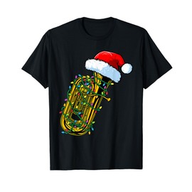 Tuba Christmas Funny Holiday Geek Xmas Marching Band Player T-Shirt