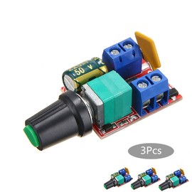 (3PCS) Mini 5A PWM Max 90W DC Motor Speed Controller Module 3V-35V Speed Control Switch LED Dimmer (Pack of 3pcs)