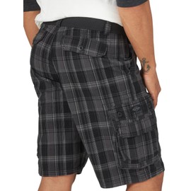 Lee Herren Dungarees New Belted Wyoming Cargo Short Cargos, Schwarzes Clifton-Karomuster, 52