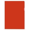 Kangaro Document Sleeve A4 Polypropylene 120 Micron Transparent Grained Red Pack of 10
