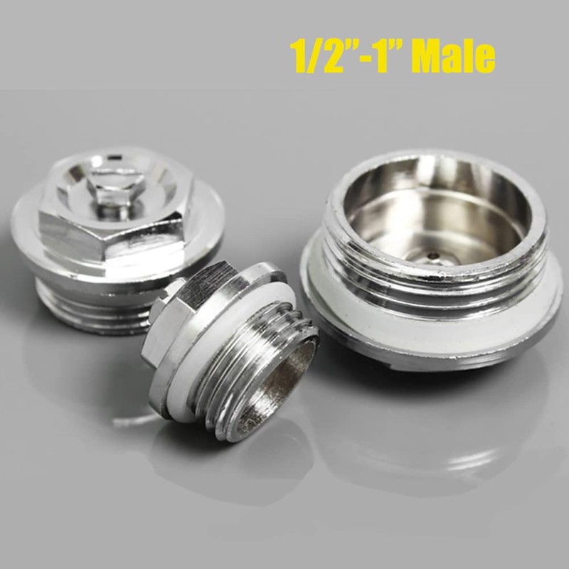 4 Pcs 3/4" Male Radiator Air Valve, Manual Radiator Air