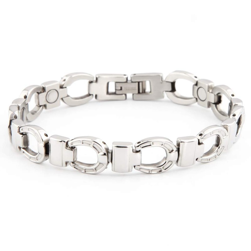 Energetix 4you 5691 Lucky Horseshoe Stainless Steel Energy Magnetic Bracelet