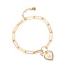 FETTERO Women's 14K Gold Heart Shape A-Z Double Layer Bracelet