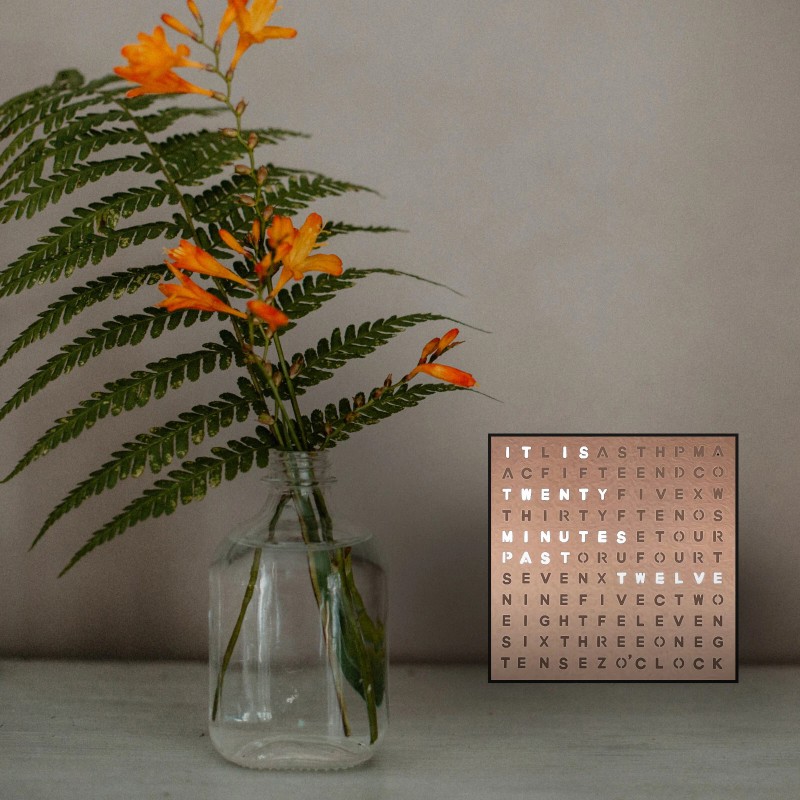 ENAPY LED Word Desk Clock-7.8" X 7.8" X 2"- Powered