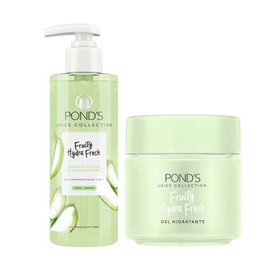 PONDS Cuidado Facial Fruity Hydra Fresh Aloe, Limpiador Facial, 200 Ml  Cuidado Facial Fruity Hydra Fresh Aloe, Gel Hidratante, 110 g