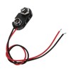 9V Battery Clip Connector I Tinned Wire Leads 150mm Black